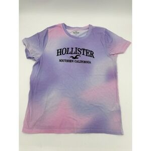 Women's Hollister T-Shirt Graphic Tee Tie Dye Large